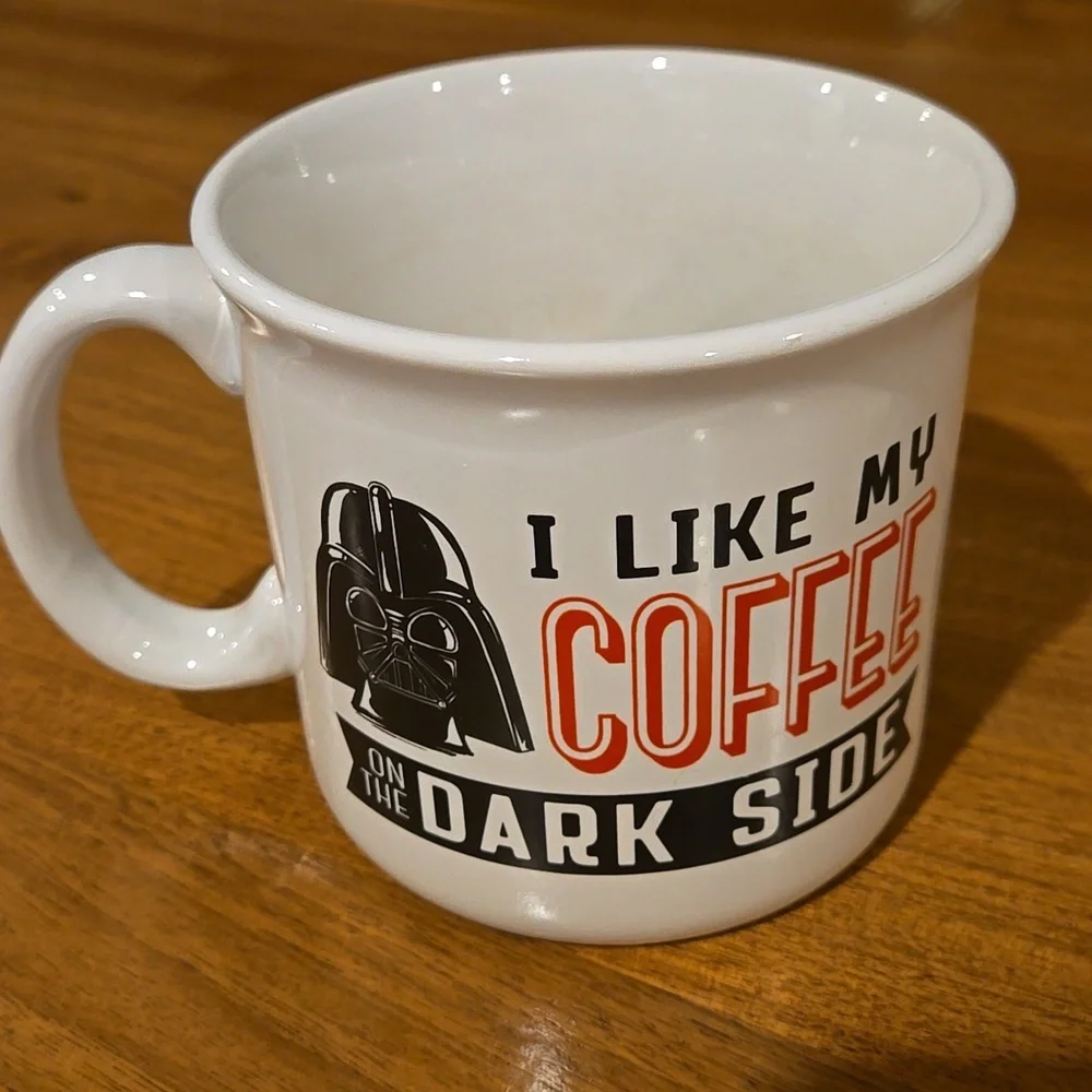 Star Wars Darth Vader I like my coffee on the dark side white black red mug - Picture 5 of 11